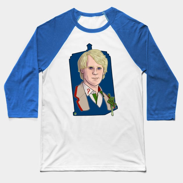 The Fifth Doctor Baseball T-Shirt by ArtOfTheNerd